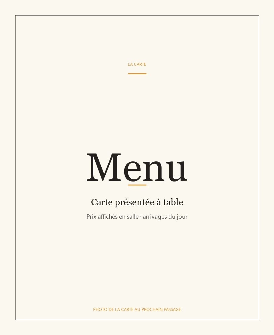 Carte de la roulotte HOTU Jus du Fenua